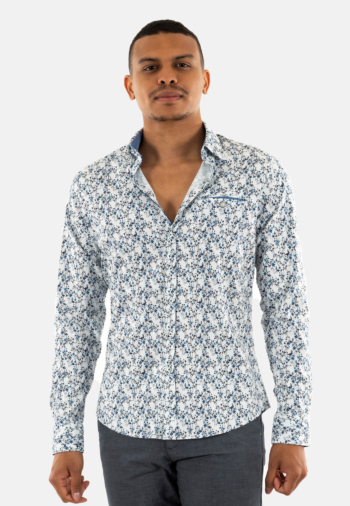 Chemise Benson & Cherry lirpe blanc/marine
