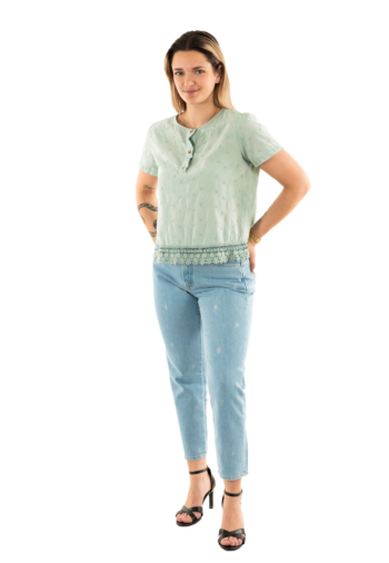 Polos banana moon flowerlace miy27 amande