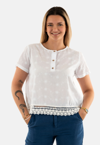 Polos banana moon flowerlace miy10 blanc
