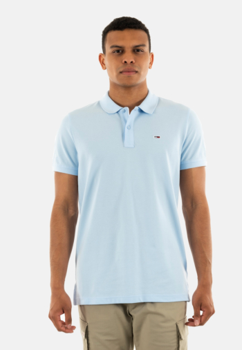 Polos tommy jeans slim placket c3q sweet blue