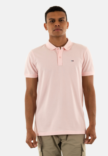 Polos tommy jeans slim placket th3 precious pink