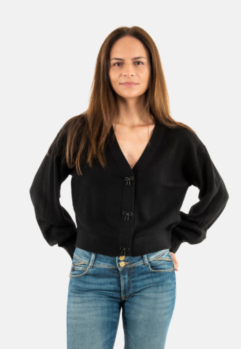 Gilets cardigans guess jeans lyla jblk jet black a996