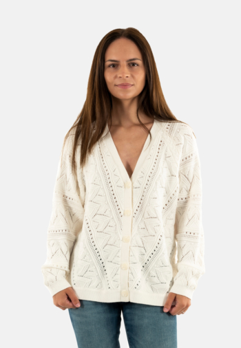 Gilets cardigans guess jeans pointelle amelia g1o6 dove white