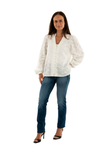 Chemisier salsa floral print jacquard 012 light pearl v2