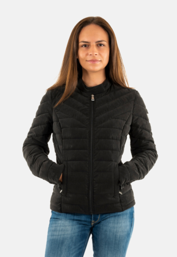 Blousons et vestes guess jeans new vona jblk jet black a996