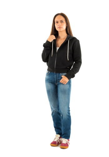 Sweat guess jeans 3d peony zipper fj8a peony m black