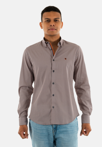 Chemise Benson & Cherry leydet marine brique