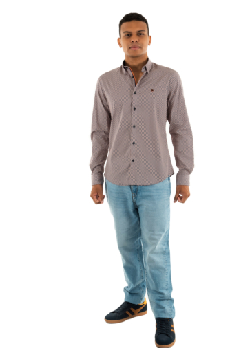 Chemise Benson & Cherry leydet marine brique