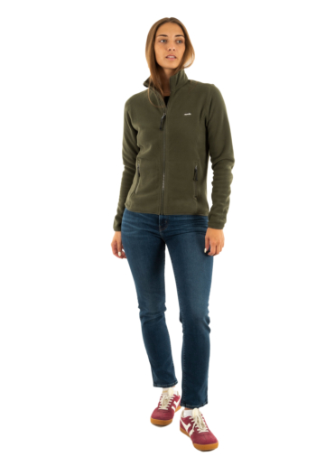 Sweat superdry polar fleece full zip d8b army khaki green