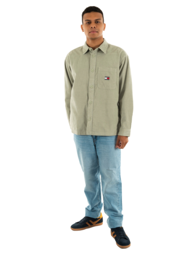 Chemise tommy jeans brick cord overs m1c misty sage