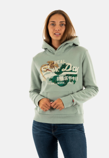 Sweat superdry tokyo vl relaxed 1kn light jade green
