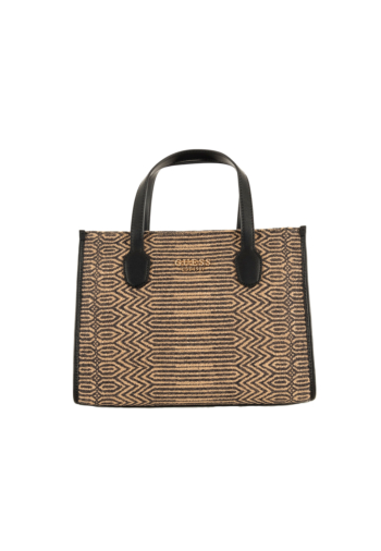 Sacs à main guess jeans silvana 2 comp tote natural/black