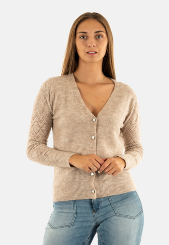Gilets cardigans molly bracken la1423dn beige