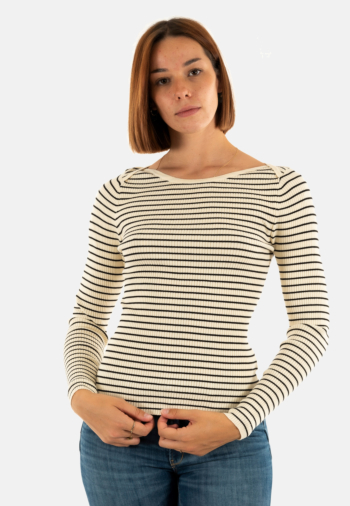 Tee shirt manches longues grace & mila samedi ecru