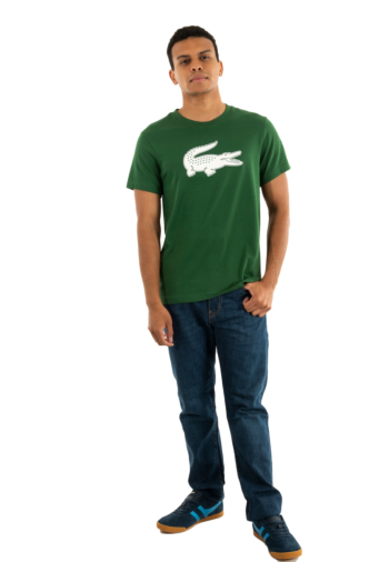 Tee shirt lacoste th2042 yrr vert/farine