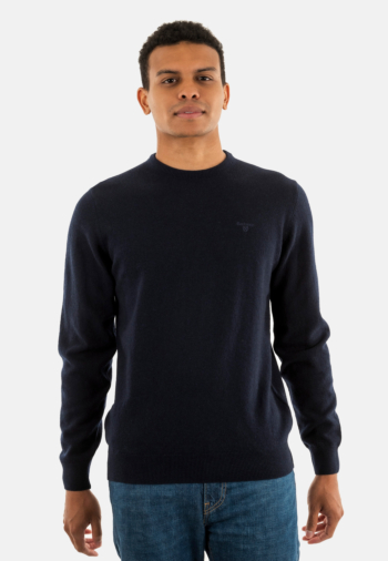 Pull hiver barbour essential lambswool crew neck ny71 navy