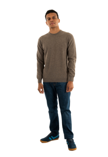 Pull hiver barbour essential lambswool crew neck st71 dark stone