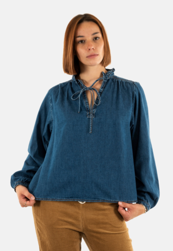 Tee shirt manches longues grace & mila salsa medium blue
