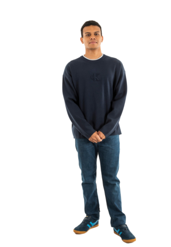 Sweat calvin klein jeans lv04rd300g cef dark sapphire
