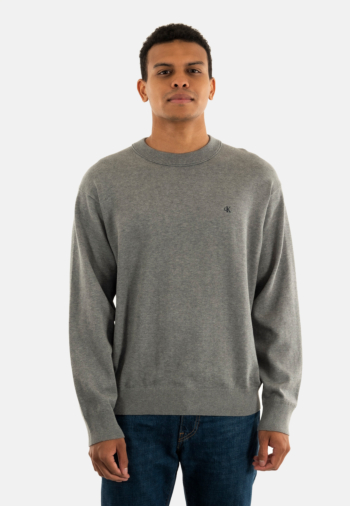 Sweat calvin klein jeans crewnk p7e medium grey htr