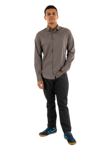 Chemise armani exchange 8nzc31 u8092 dark gull gray