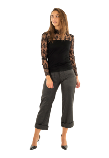 Tee shirt manches longues molly bracken la1392dn noir