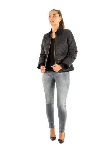 Blousons et vestes barbour fitted beadnell quilt bk91 black/classic