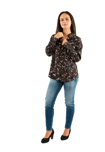 Chemisier only madeline black razor zebra