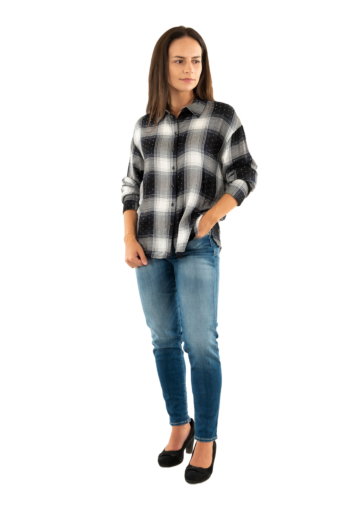 Chemisier only riley cloud dancer w. black and night sky