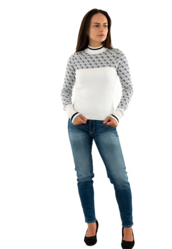 Sweat guess jeans mock neck aubrey f0yu 4g cream and blue