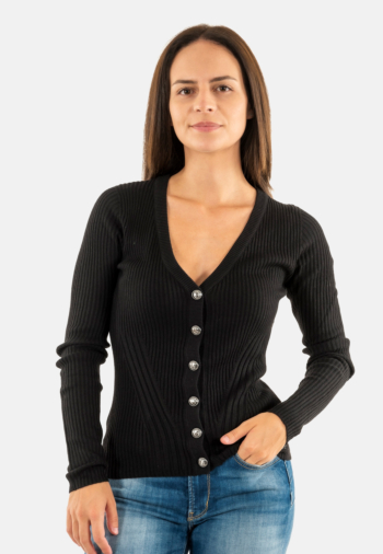 Gilets cardigans guess jeans julia seamless jblk jet black a996