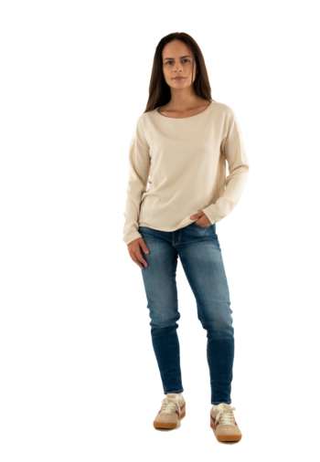 Tee shirt manches longues sun valley uvaly 1050 beige clair