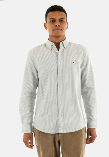 Chemise tommy jeans slim stripe oxfo 0a6 dark night navy stripe