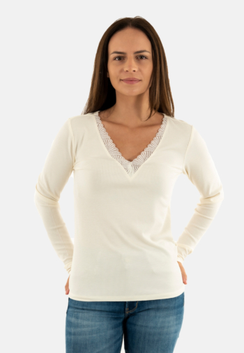 Tee shirt manches longues lola espeleta ts310w25 027 ivoire