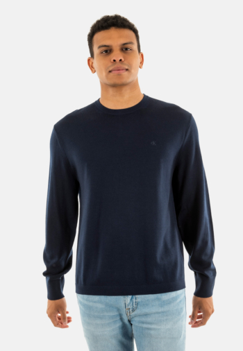 Pull hiver calvin klein jeans merino crew cef dark sapphire