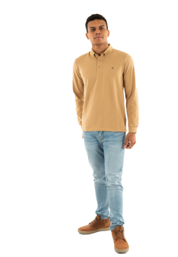 Polos manches longues Benson & Cherry ghostlg cappuccino