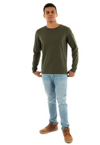 Tee shirt manches longues Benson & Cherry twistlg kaki