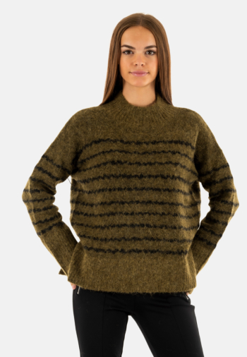 Pull hiver Le Temps Des Cerises august 9232 olive night