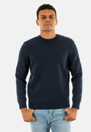 Pull hiver saint james cancale bleu chine