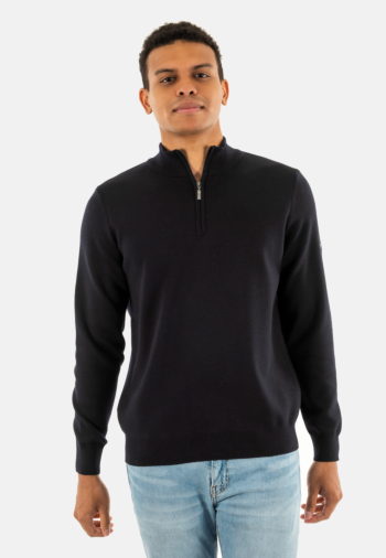 Pull hiver saint james crossley ii navy/gris