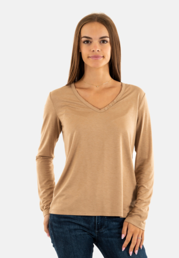 Tee shirt manches longues freeman t. porter torina icon ry64 f793 beige