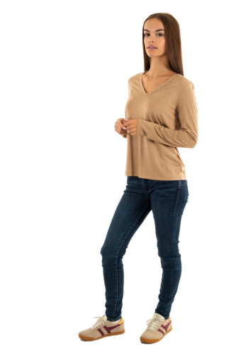 Tee shirt manches longues freeman t. porter torina icon ry64 f793 beige