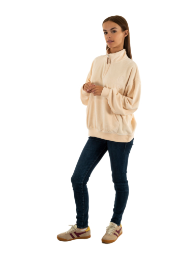 Sweat superdry country club velour f6i pink tint