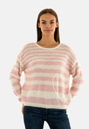 Pull hiver grace & mila sand cristal rose