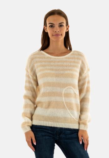 Pull hiver grace & mila sand vanille