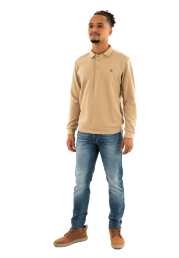 Polos manches longues Benson & Cherry miami cappuccino