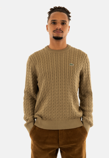 Pull hiver lacoste ah7627 buh viennois/vert
