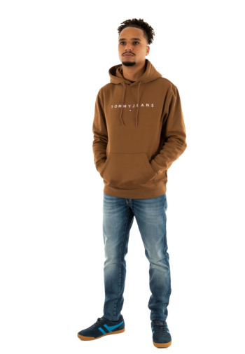 Sweat tommy jeans reg linear logo gvp pecan nut multi