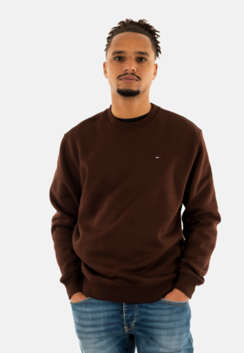 Sweat tommy jeans reg s flag crew gs7 rich brown
