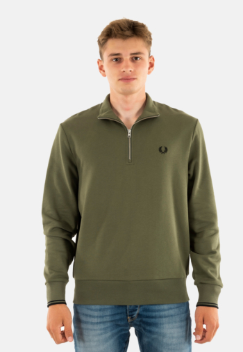 Sweat fred perry half zip z50 lrlwrthgreen/blk